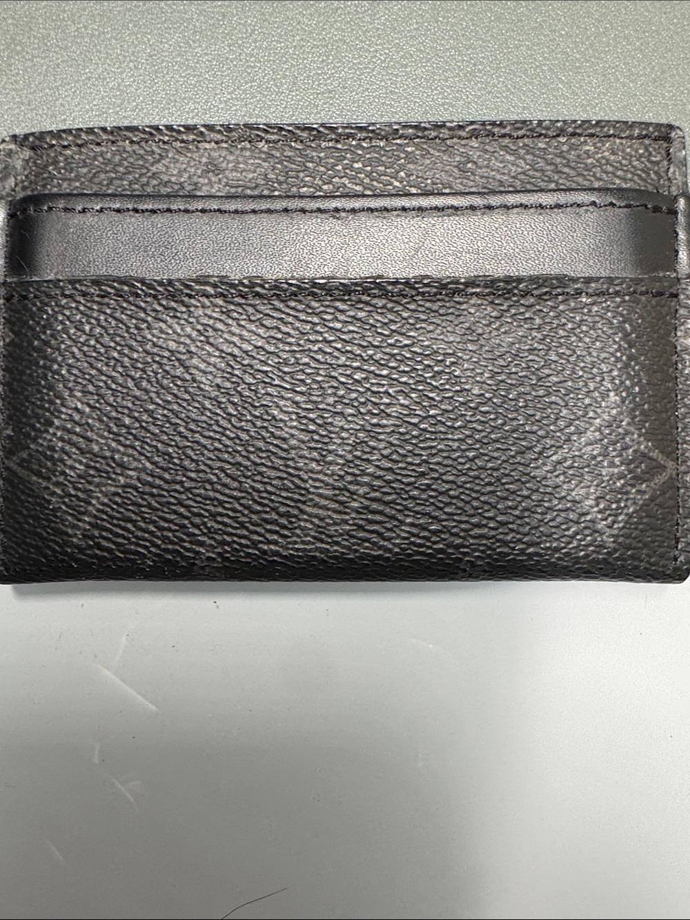 Louis Vuitton Black Textured Leather Card Holder - Men Accessories